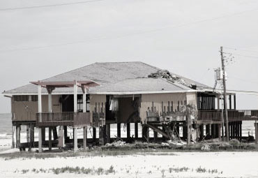 Wind damage - spray foam can help prevent uplift to Port St. Lucie roofs